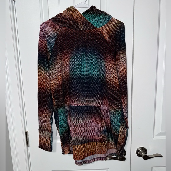 LuLaRoe Tops - LuLaRoe Amber Vibrant Leopard Print Hoodie